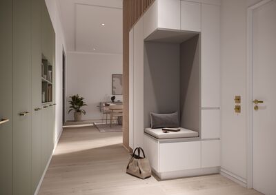 AV5045_Greige_AV8000_GL_Calacatta_Garderobe